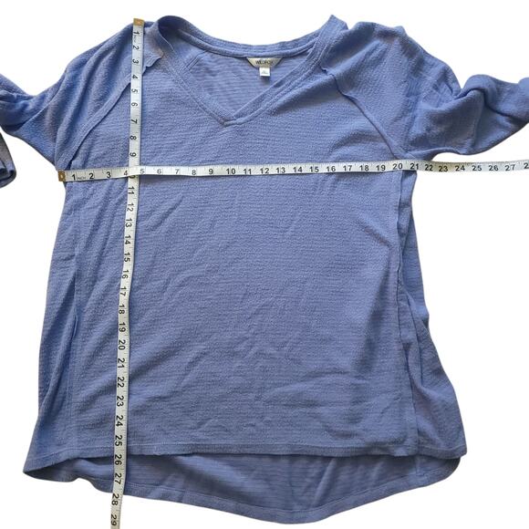 Wildfox Haley Brushed Thermal Waffle Purple Orchid/Periwinkle Sweater Size XL - Picture 4 of 5